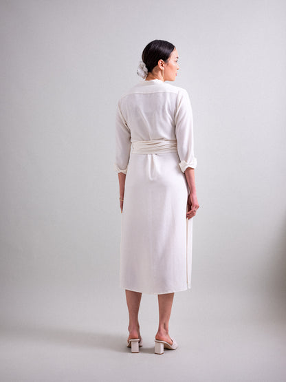 WRAP DRESS with lining